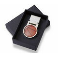 Sport Series Nickel Plated Money Clip - Basketball